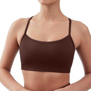 Cocoa low support Yoga Racerback Sports Bra with removable pads - FlexFlow